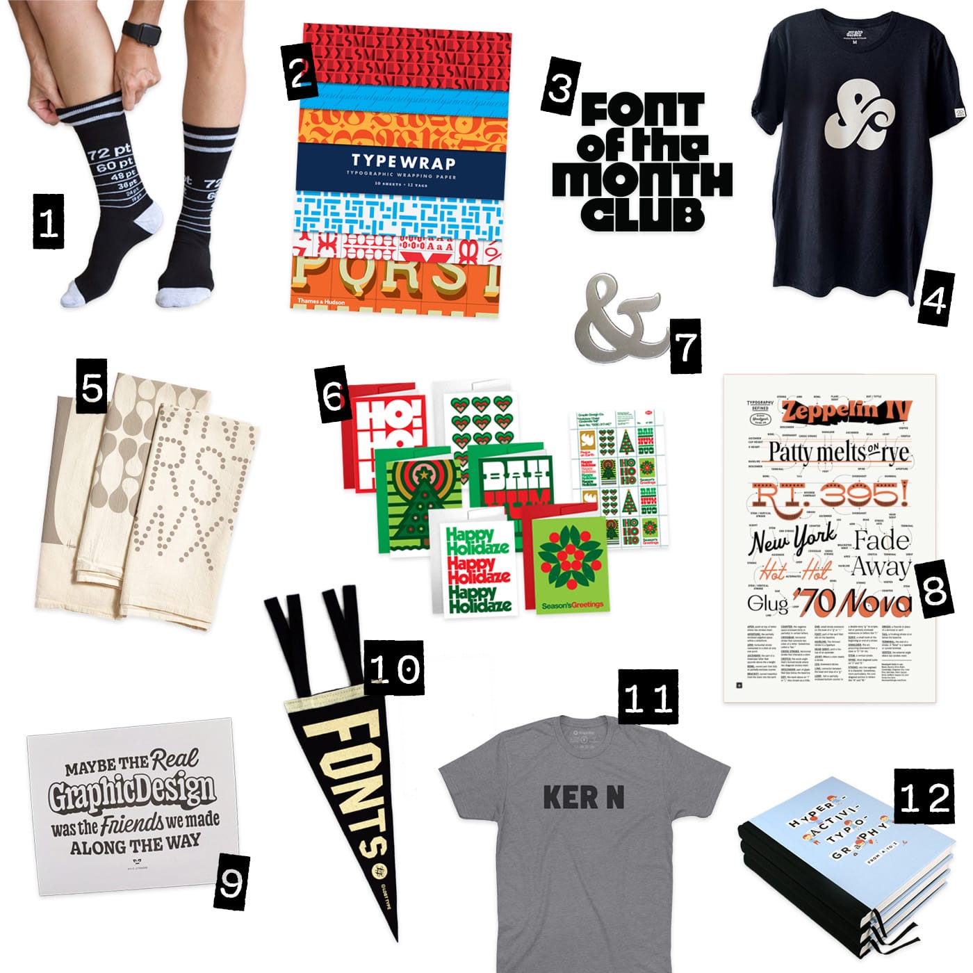 Gifts for typography lovers